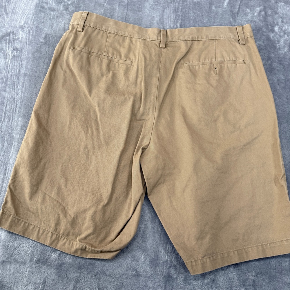 Banana Republic Emerson Short Mens 36 Khaki Tan Chino Cotton Twill Flat Front - Picture 2 of 7